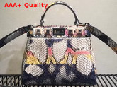 Fendi Mini Peekaboo Handbag Printed Python Replica