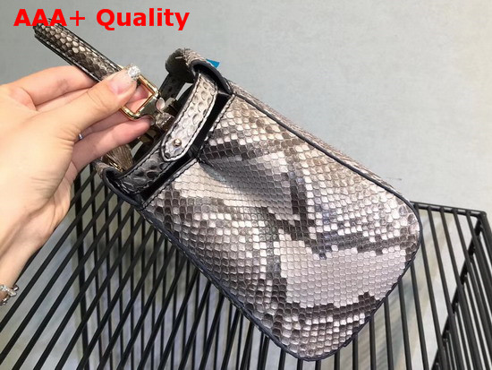 Fendi Mini Peekaboo Handbag White Python Replica