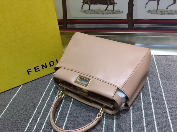 Fendi Mini Peekaboo Handbag in Brown Leather for Sale