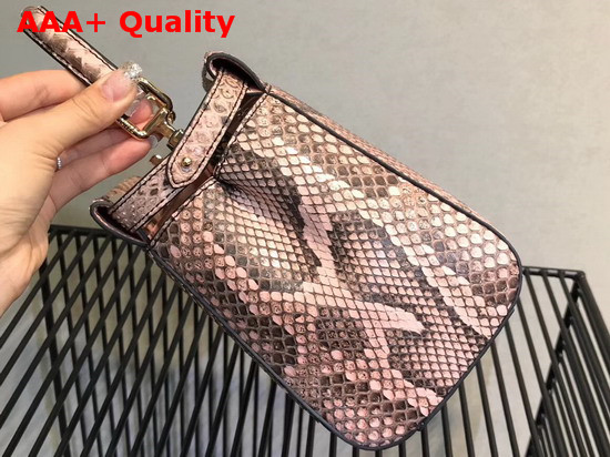 Fendi Mini Peekaboo Handbag in Pink Python Replica