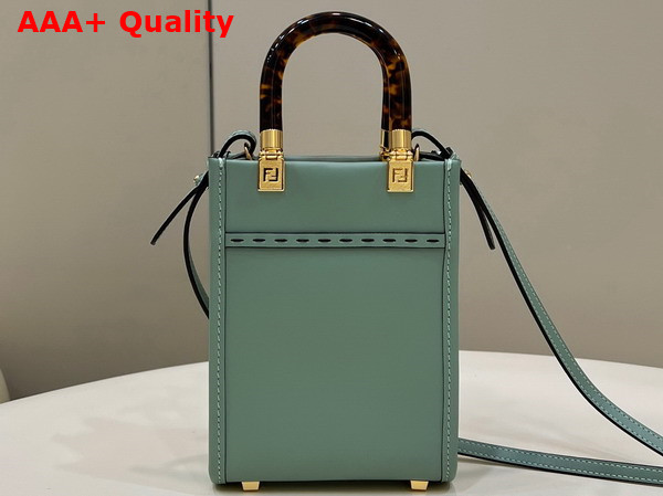 Fendi Mini Sunshine Shopper Mint Green Leather Mini Bag Replica