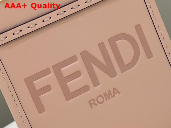 Fendi Mini Sunshine Shopper Pale Pink Leather Mini Bag Replica