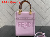 Fendi Mini Sunshine Shopper Pink Leather Mini Bag Replica