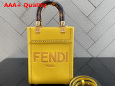 Fendi Mini Sunshine Shopper Yellow Leather Mini Bag Replica