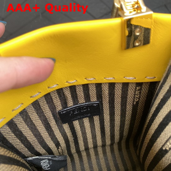 Fendi Mini Sunshine Shopper Yellow Leather Mini Bag Replica