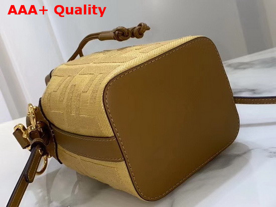 Fendi Mon Tresor Beige Raffia Mini Bag Replica