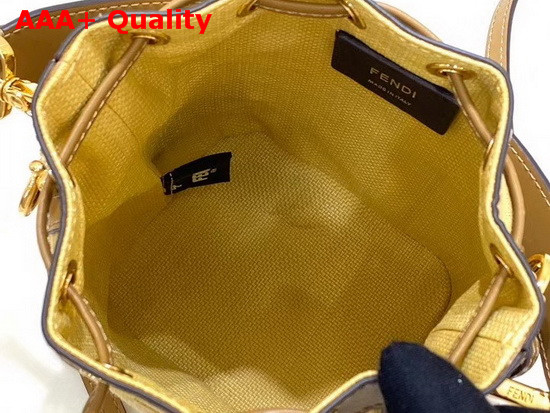 Fendi Mon Tresor Beige Raffia Mini Bag Replica