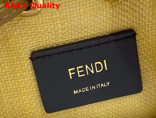 Fendi Mon Tresor Beige Raffia Mini Bag Replica