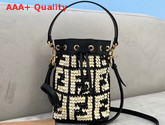 Fendi Mon Tresor Black Raffia Mini Bag Replica