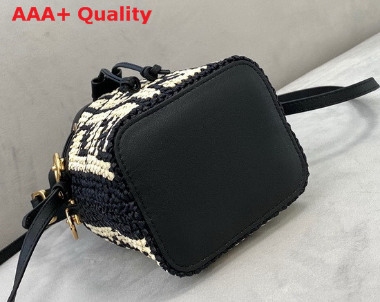 Fendi Mon Tresor Black Raffia Mini Bag Replica