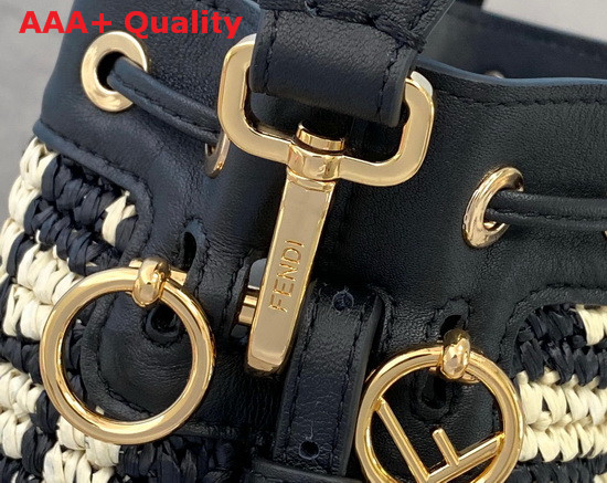 Fendi Mon Tresor Black Raffia Mini Bag Replica