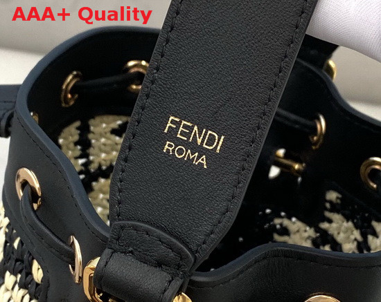Fendi Mon Tresor Black Raffia Mini Bag Replica