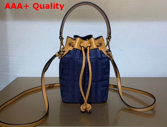 Fendi Mon Tresor Blue Denim Mini Bag Replica