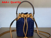 Fendi Mon Tresor Blue Denim Mini Bag Replica