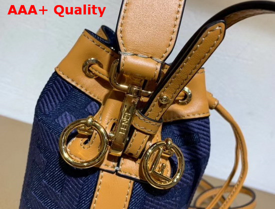 Fendi Mon Tresor Blue Denim Mini Bag Replica