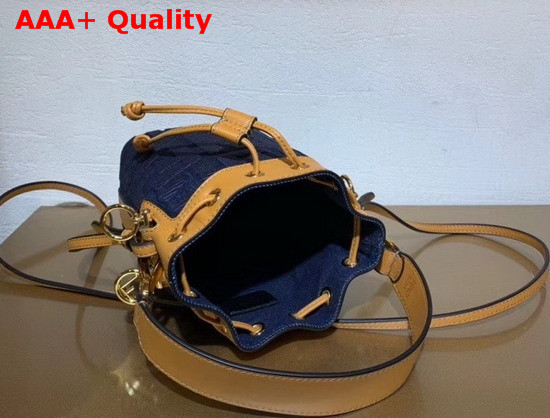 Fendi Mon Tresor Blue Denim Mini Bag Replica