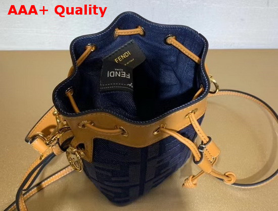 Fendi Mon Tresor Blue Denim Mini Bag Replica