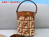 Fendi Mon Tresor Brown Raffia Mini Bag Replica
