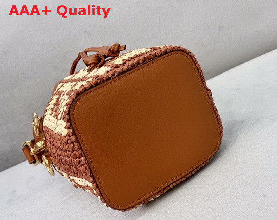 Fendi Mon Tresor Brown Raffia Mini Bag Replica