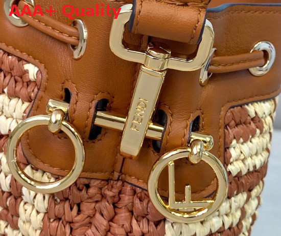 Fendi Mon Tresor Brown Raffia Mini Bag Replica