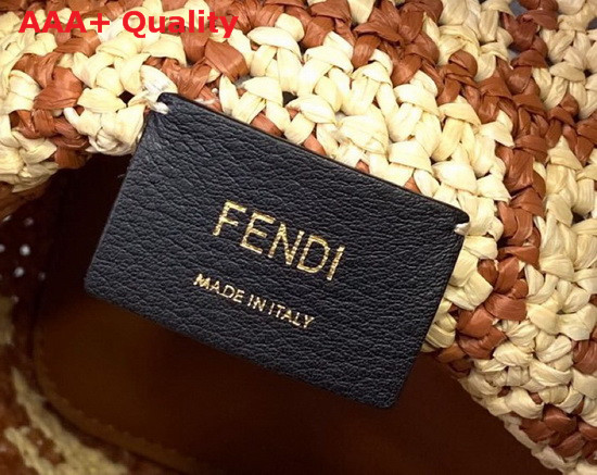 Fendi Mon Tresor Brown Raffia Mini Bag Replica