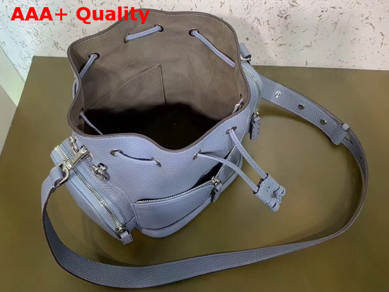 Fendi Mon Tresor Bucket Bag in Light Blue Roman Leather Replica