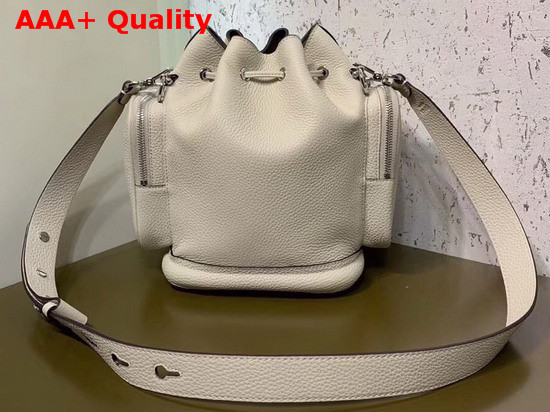 Fendi Mon Tresor Bucket Bag in White Roman Leather Replica