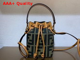 Fendi Mon Tresor Green Canvas Mini Bag Replica