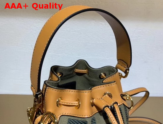 Fendi Mon Tresor Green Canvas Mini Bag Replica