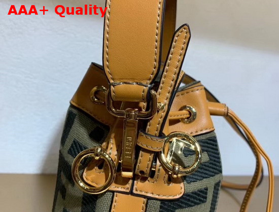 Fendi Mon Tresor Green Canvas Mini Bag Replica