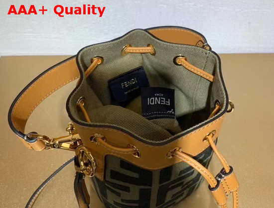 Fendi Mon Tresor Green Canvas Mini Bag Replica