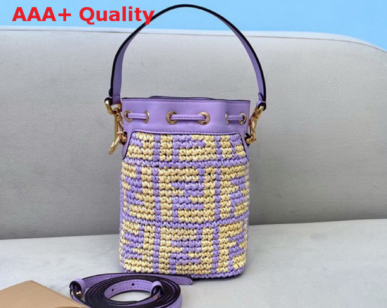 Fendi Mon Tresor Lilac Raffia Mini Bag Replica