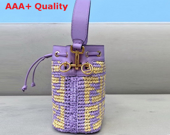 Fendi Mon Tresor Lilac Raffia Mini Bag Replica