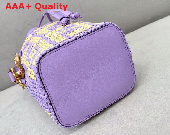 Fendi Mon Tresor Lilac Raffia Mini Bag Replica