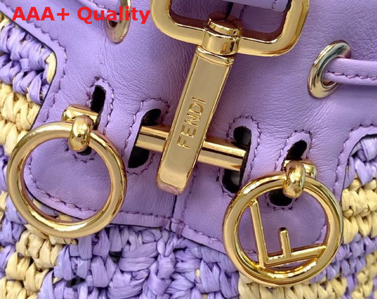 Fendi Mon Tresor Lilac Raffia Mini Bag Replica