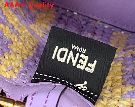 Fendi Mon Tresor Lilac Raffia Mini Bag Replica