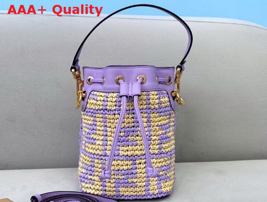 Fendi Mon Tresor Lilac Raffia Mini Bag Replica