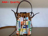 Fendi Mon Tresor Mini Bag in Beige Canvas Replica