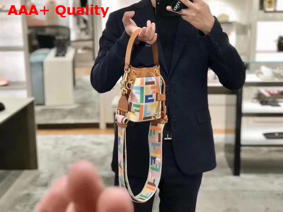 Fendi Mon Tresor Mini Bag in Beige Canvas Replica