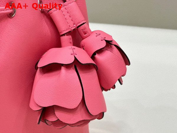 Fendi Mon Tresor Pink Leather Mini Bag with 3D Roses Replica