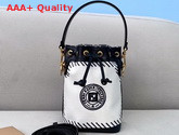 Fendi Mon Tresor White Canvas Mini Bag Replica