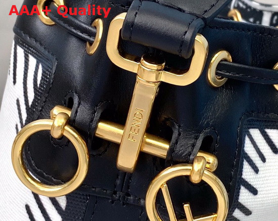 Fendi Mon Tresor White Canvas Mini Bag Replica