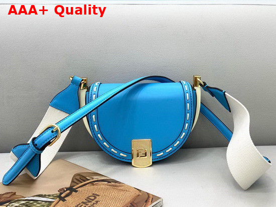 Fendi Moonlight Blue Leather Bag Replica