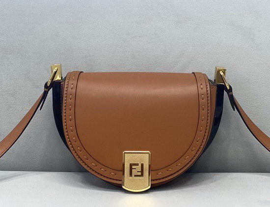 Fendi Moonlight Brown Leather Bag Replica
