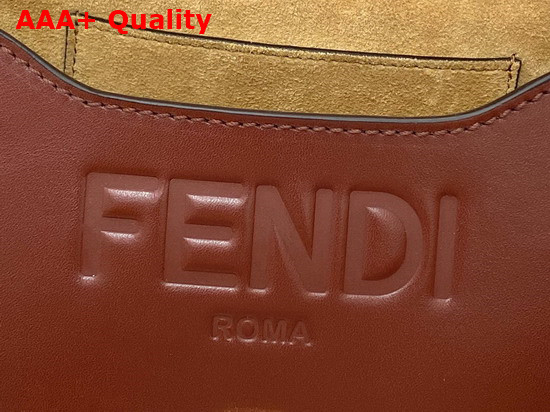 Fendi Moonlight Burgundy Leather Bag Replica
