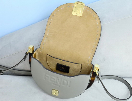Fendi Moonlight Gray Leather Bag Replica