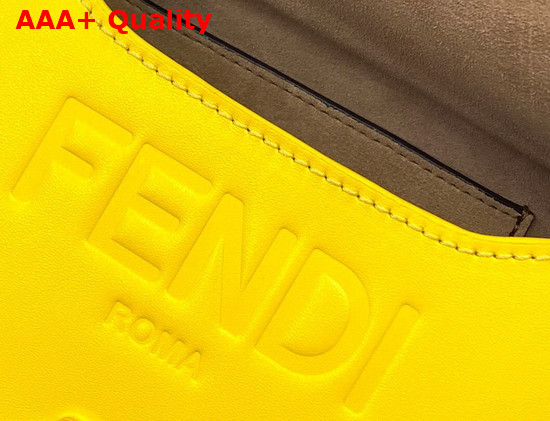 Fendi Moonlight Yellow Leather Bag Replica