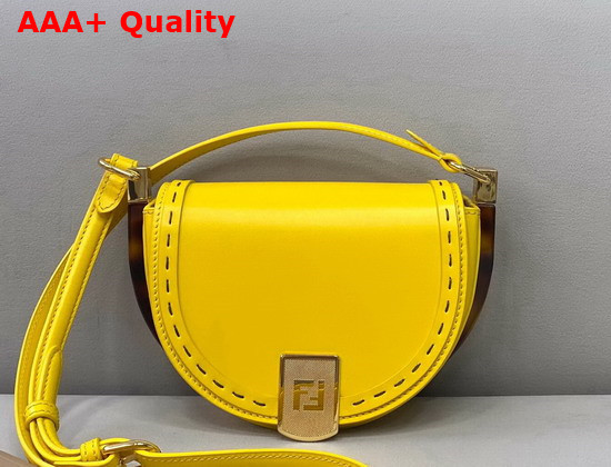 Fendi Moonlight Yellow Leather Bag Replica