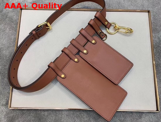 Fendi Multi Accessory Belt Bag in Brown Calf Leather Replica