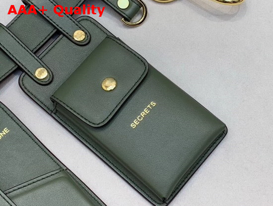 Fendi Multi Accessory Belt Bag in Green Calf Leather Replica